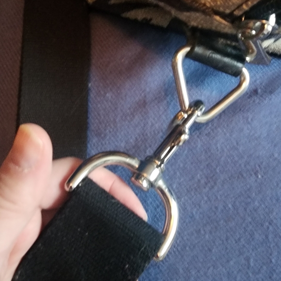 Guess Zebra-Print Satchel in Black and Cream - Picture 2 of 9